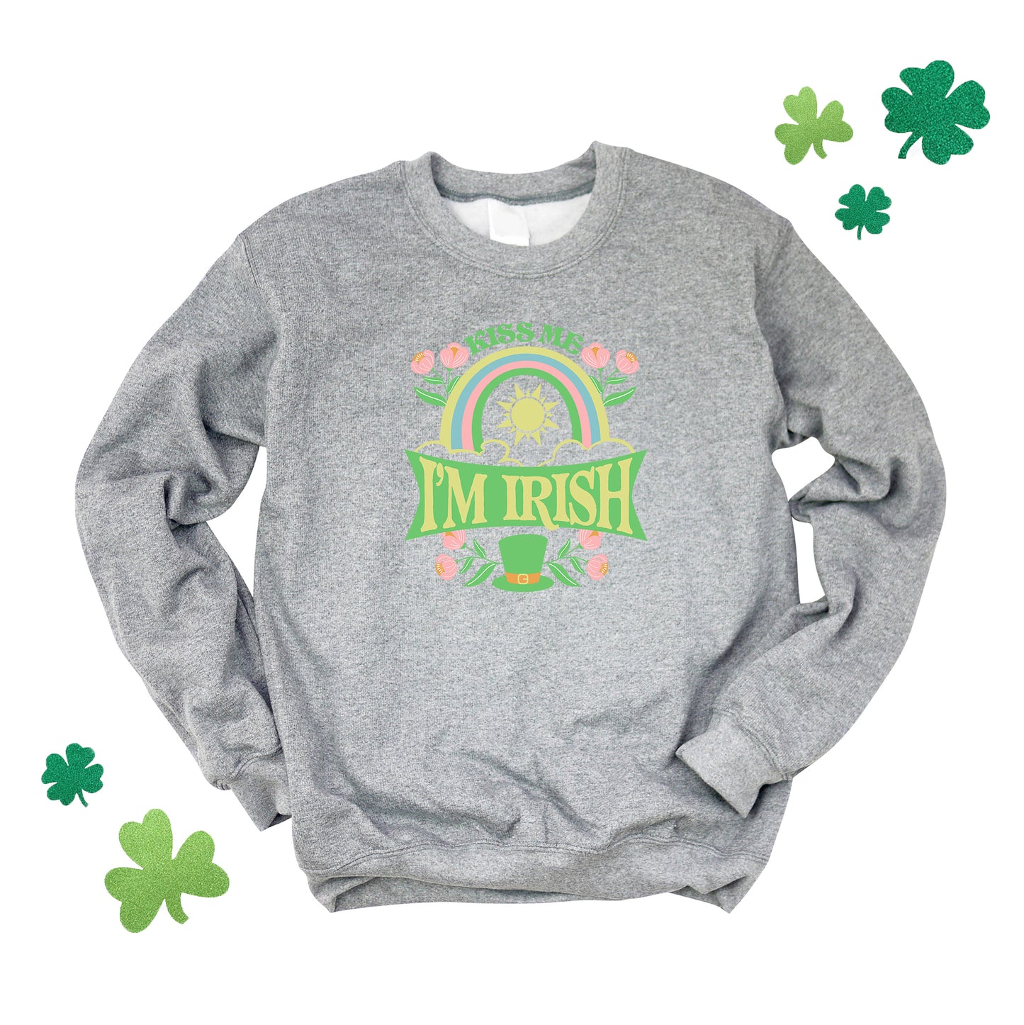 Kiss Me I'm Irish Rainbow | Sweatshirt