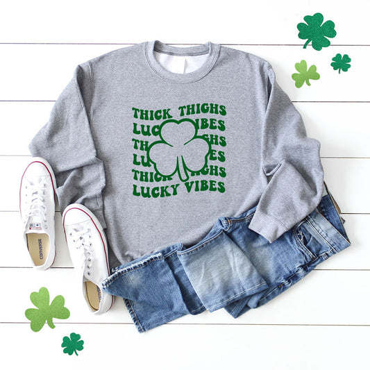 Thick Thighs Lucky Vibes | Sweatshirt