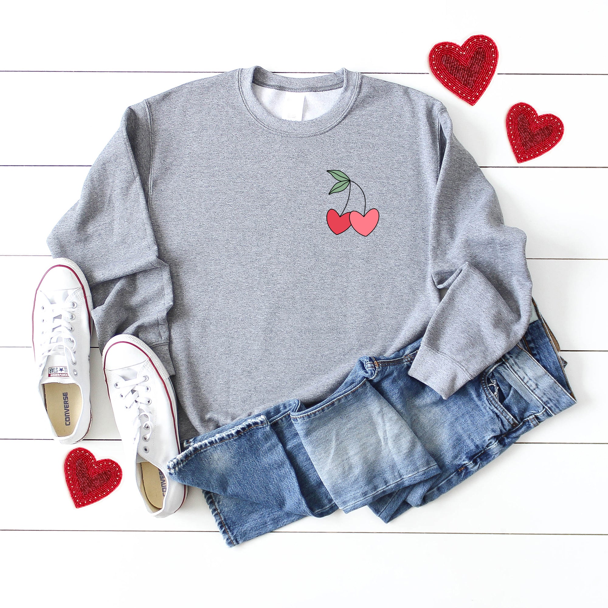 Cherry Hearts Mini | Sweatshirt