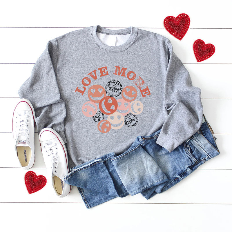 Love More Smiley Faces | Sweatshirt