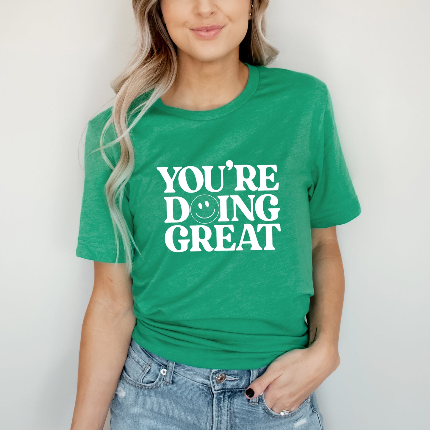 You're Doing Great Smiley | Short Sleeve Graphic Tee