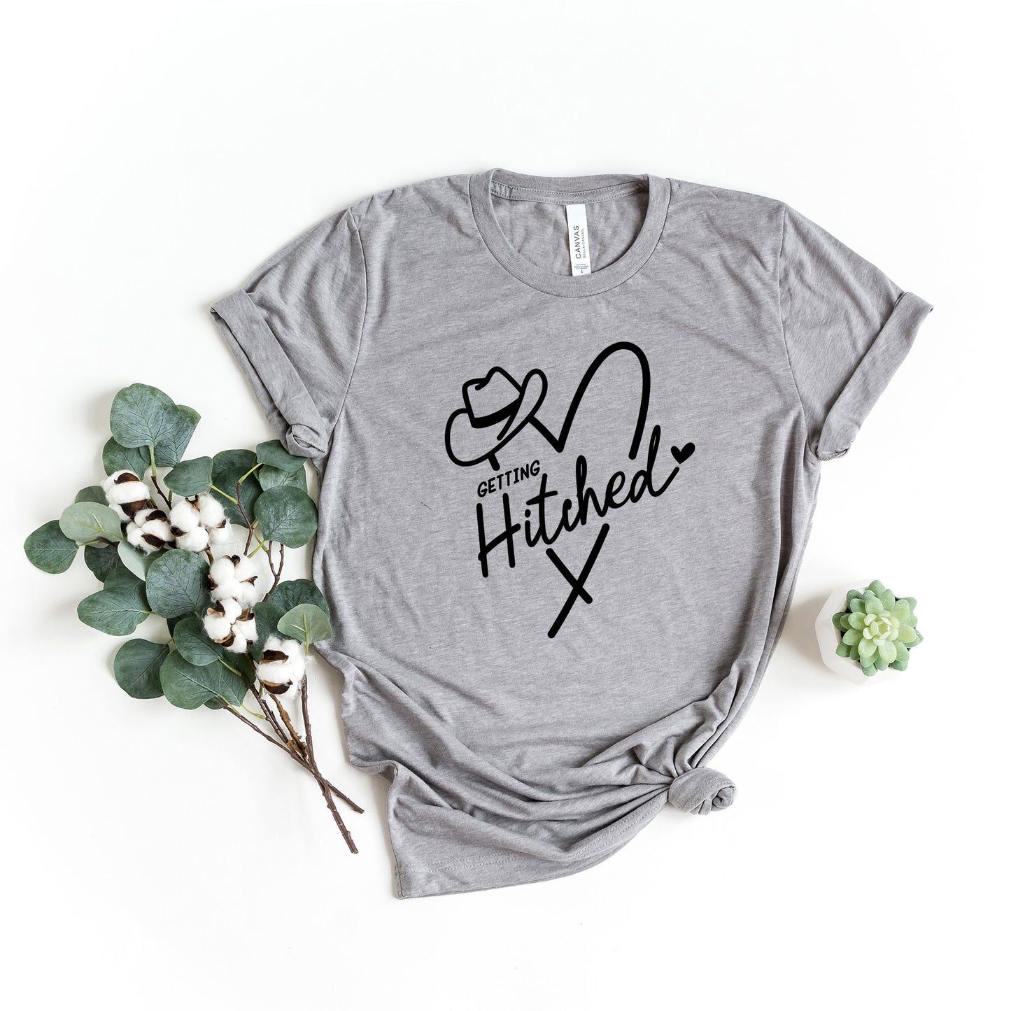 Getting Hitched Cowboy Hat | Short Sleeve Graphic Tee