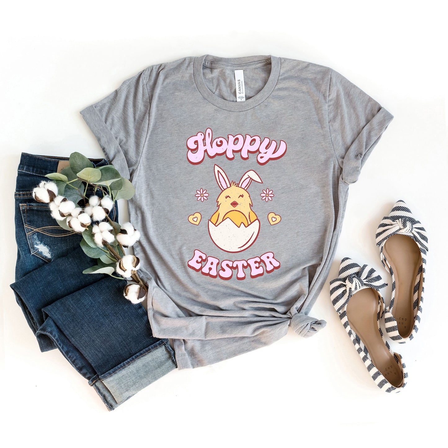 Hoppy Easter Chick Colorful | Short Sleeve Graphic Tee