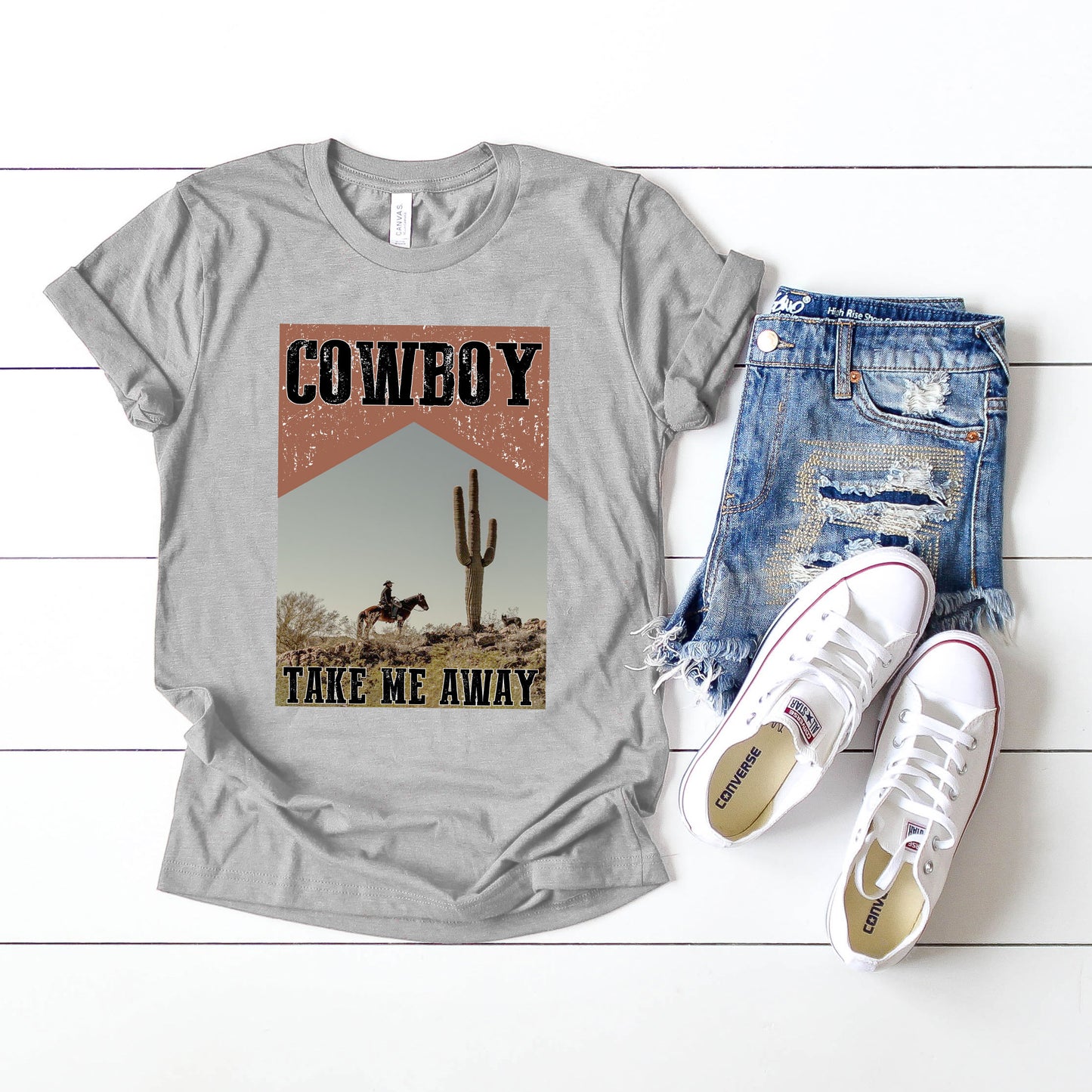 Cowboy Take Me Away Desert | Short Sleeve Graphic Tee