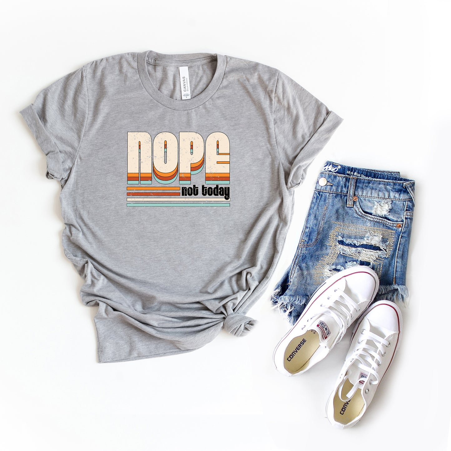 Retro Nope Not Today | Short Sleeve Graphic Tee