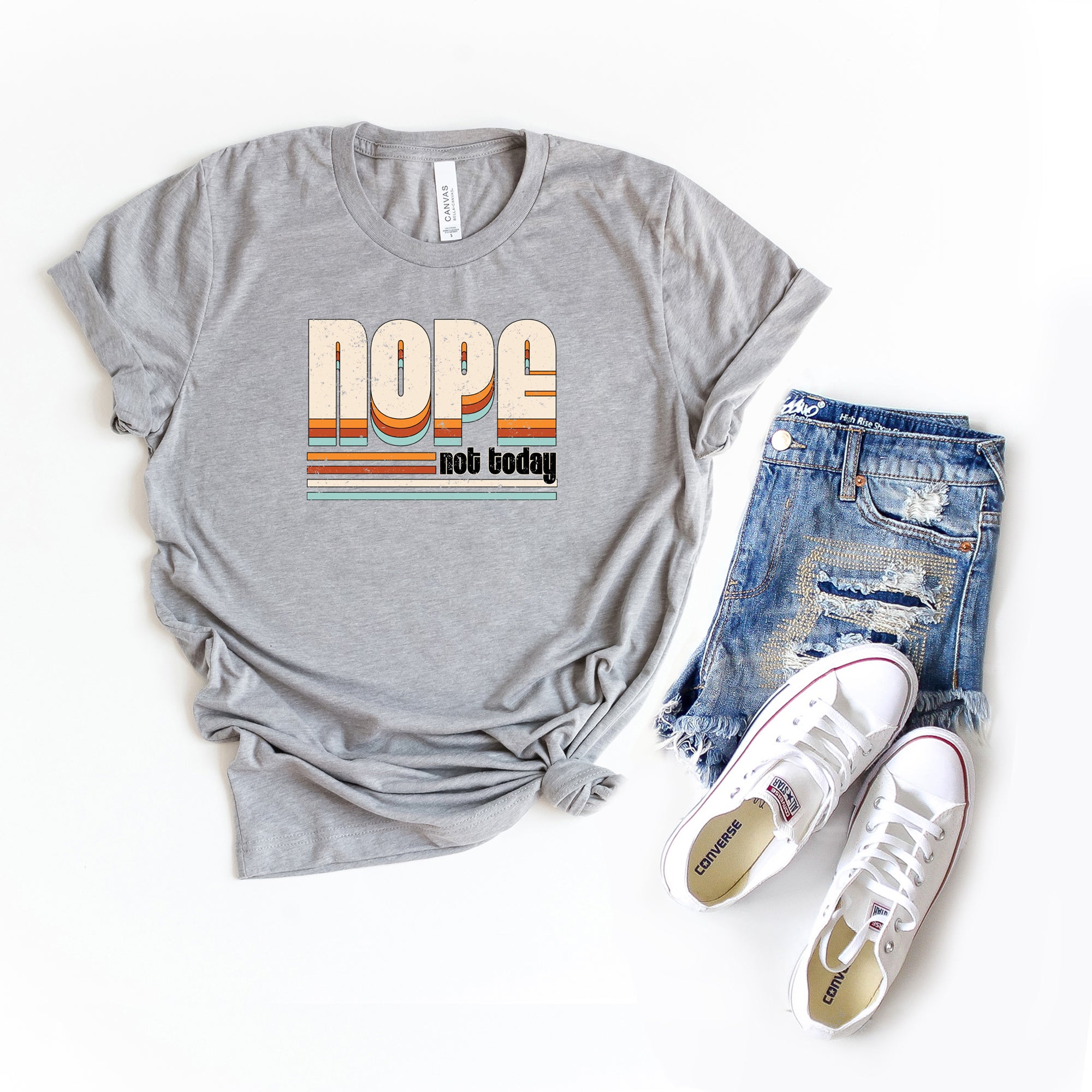 Retro Nope Not Today | Short Sleeve Graphic Tee