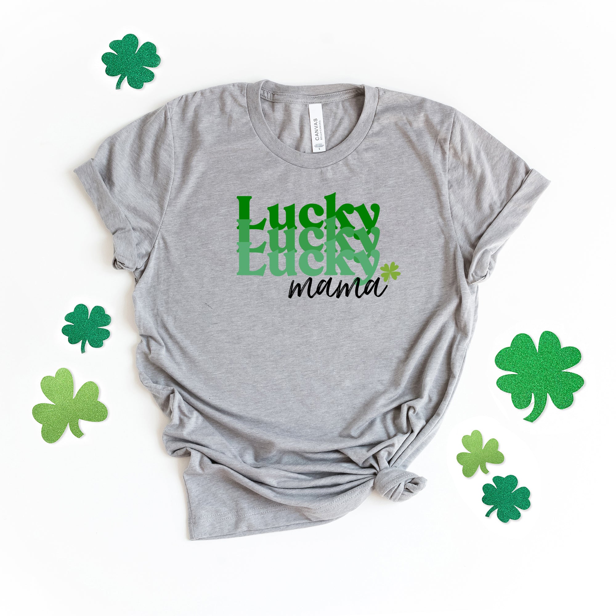 Lucky Mama Stacked | Short Sleeve Graphic Tee