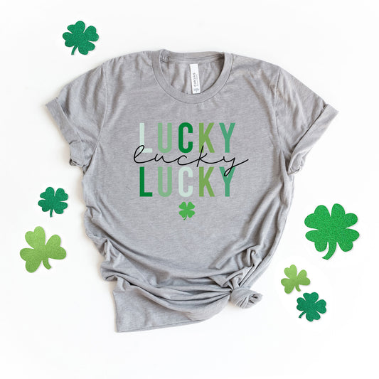 Lucky Stacked Clover | Short Sleeve Graphic Tee