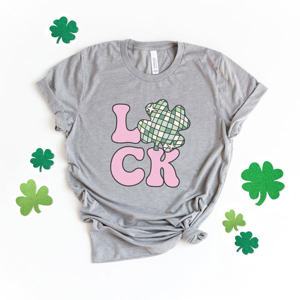 Luck With Shamrock | Short Sleeve Graphic Tee
