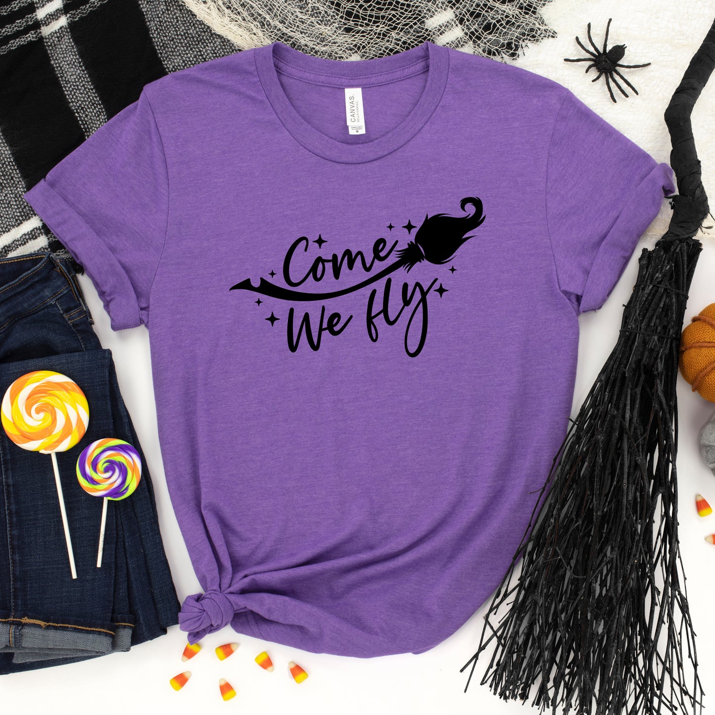 Come We Fly Broom | Short Sleeve Crew Neck