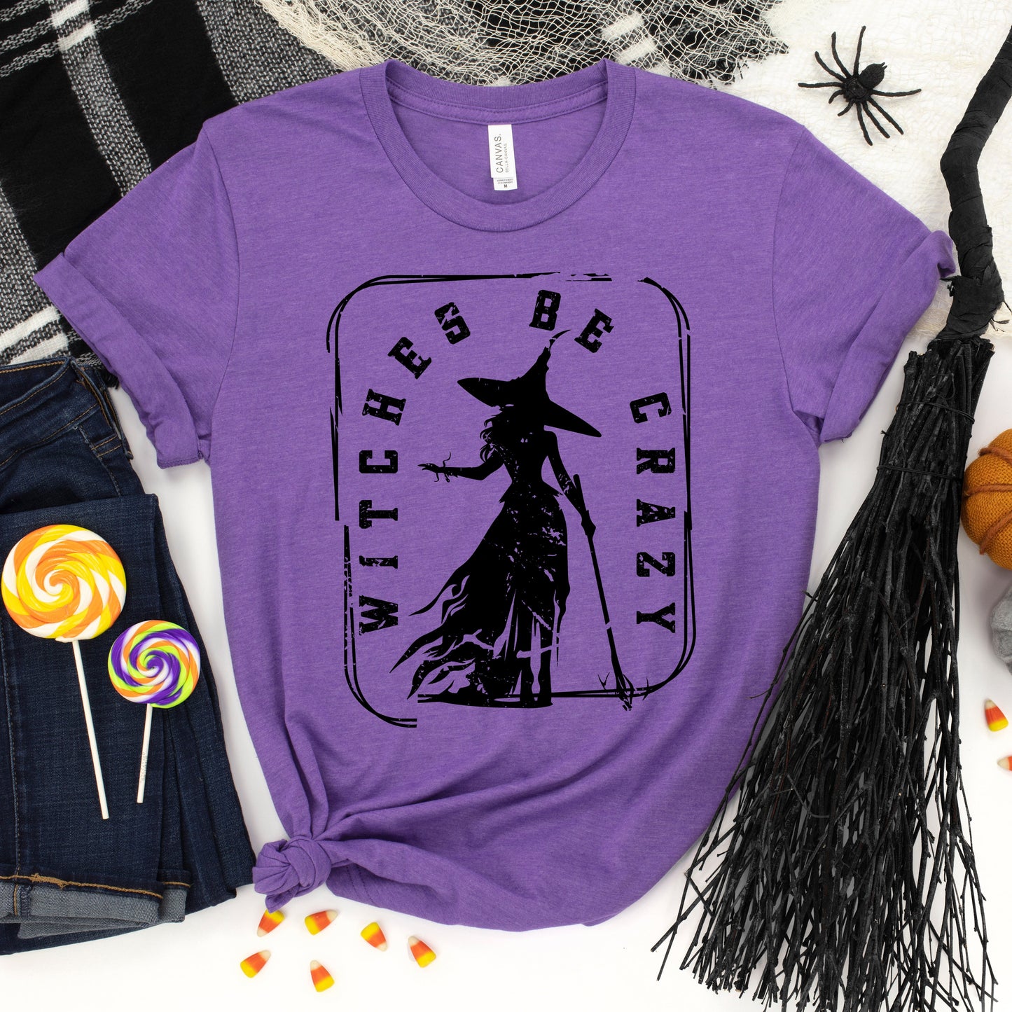 Witches Be Crazy Rectangle | Short Sleeve Crew Neck
