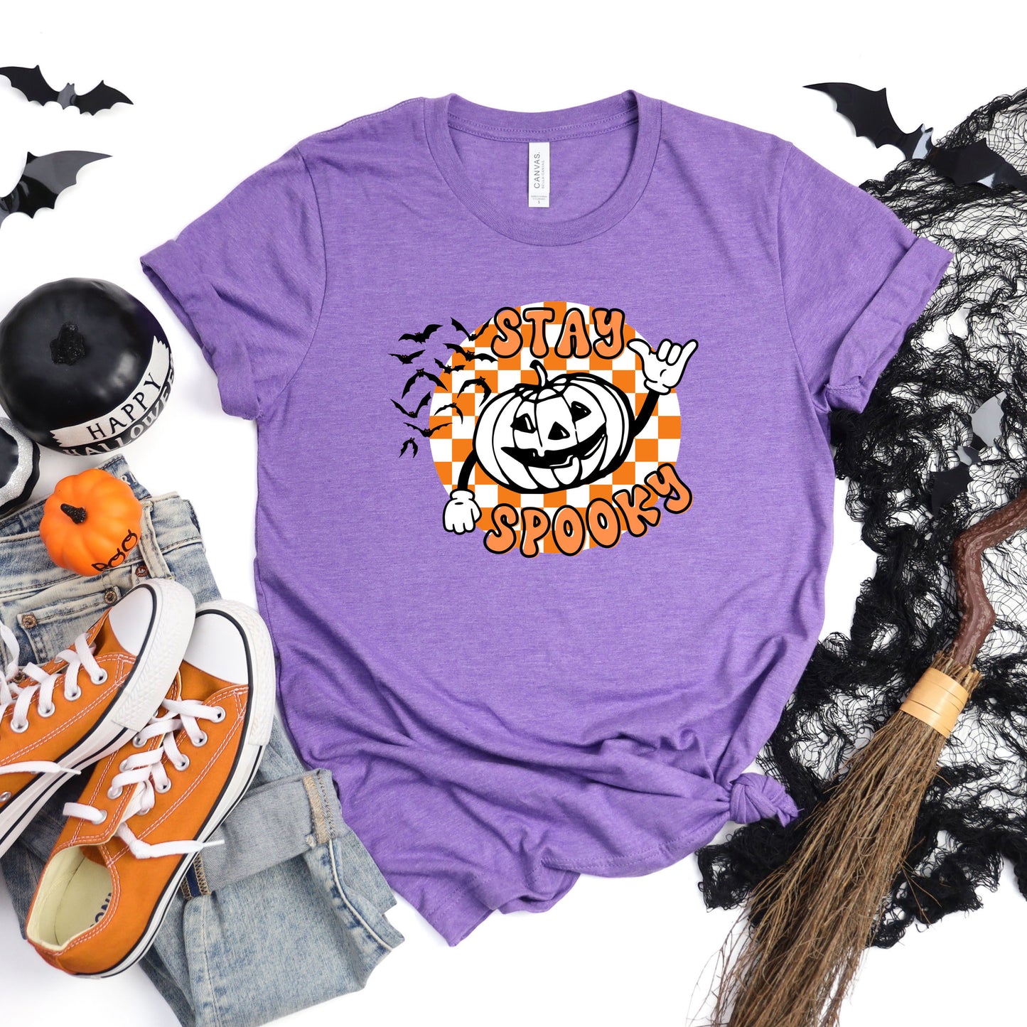 Stay Spooky Checkered | Short Sleeve Graphic Tee