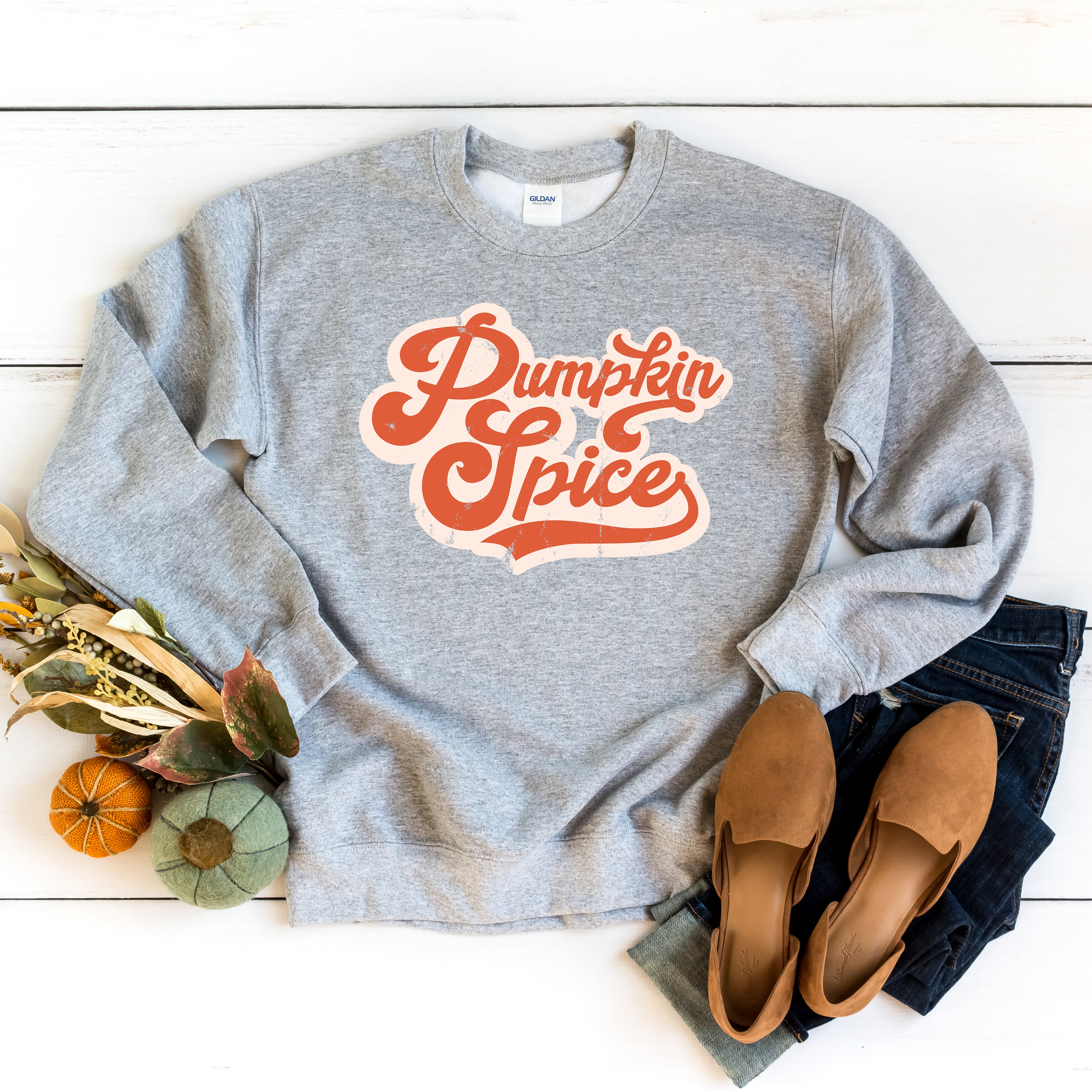 Retro Pumpkin Spice Words | Sweatshirt