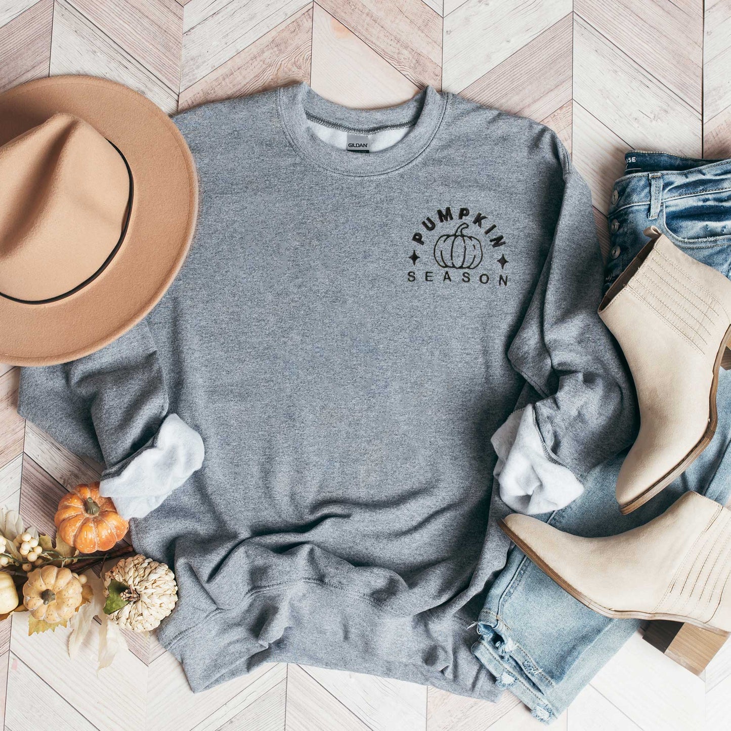 Pumpkin Season Pumpkin | Embroidered Sweatshirt