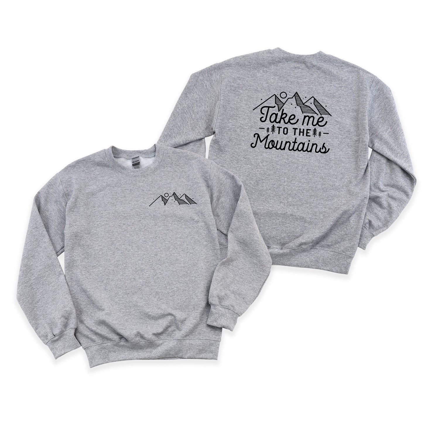 Take Me To The Mountains Landscape | Front and Back Sweatshirt