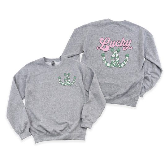 Lucky Horseshoes | Front and Back Sweatshirt