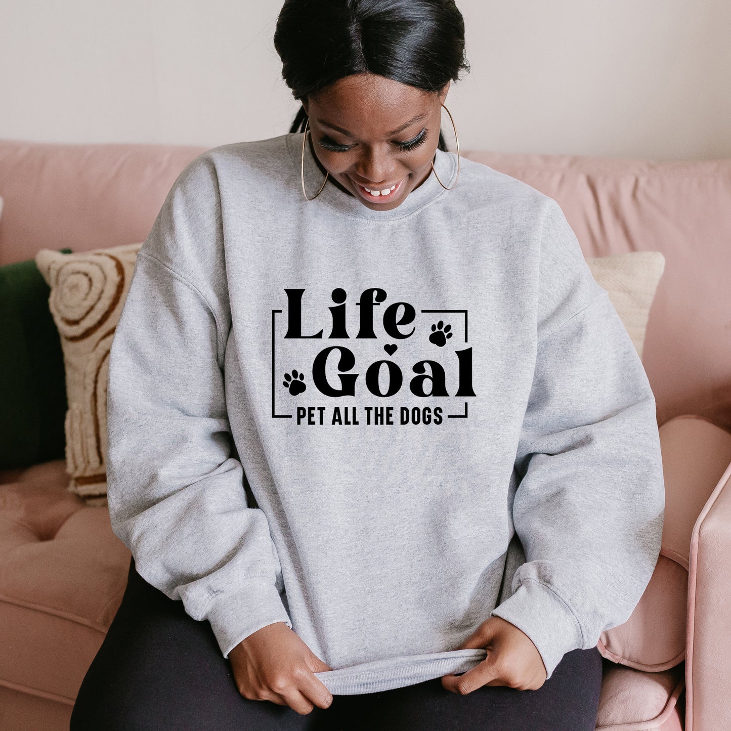 Life Goal Pet All The Dogs | Plus Size Sweatshirt