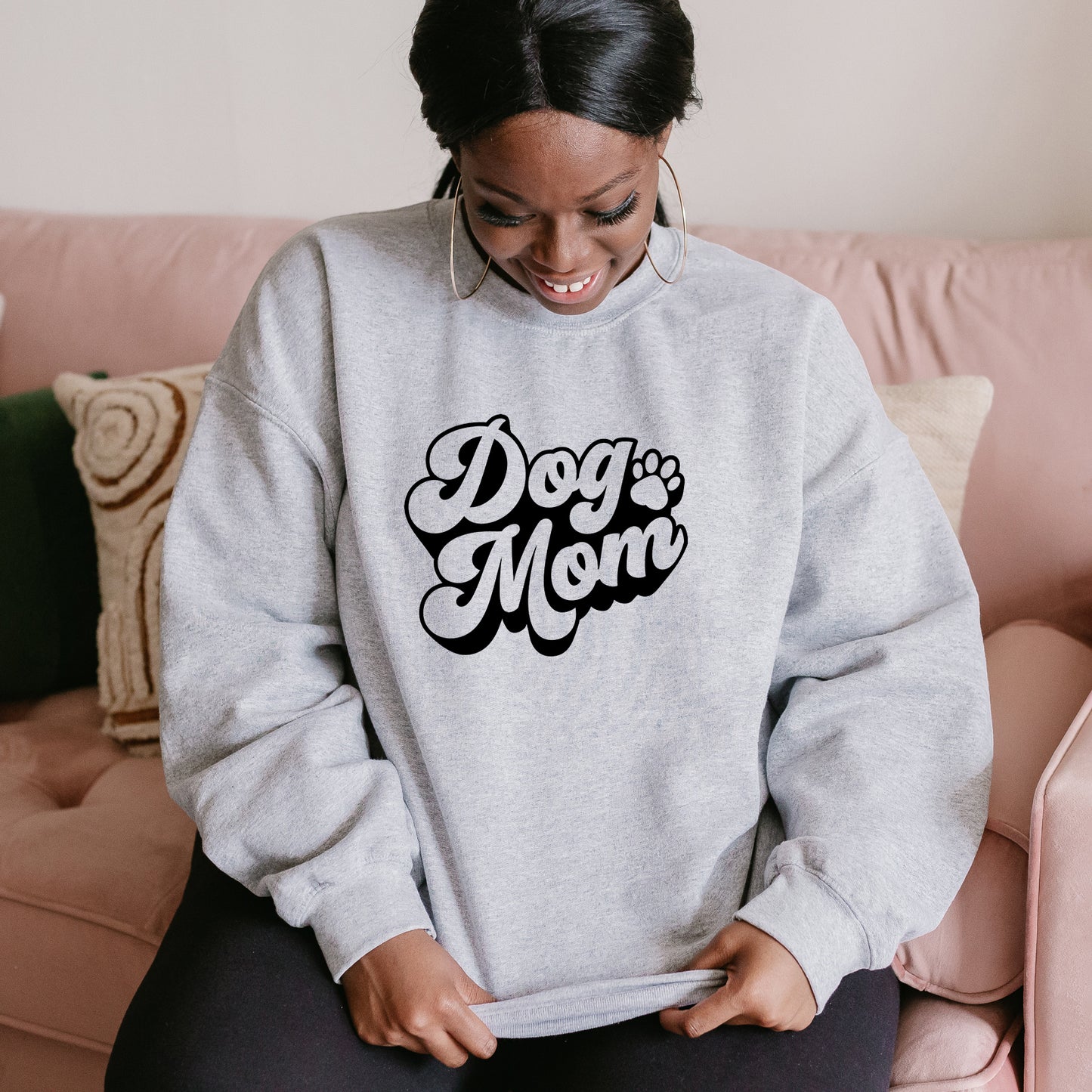Dog Mom Bold | Plus Size Sweatshirt