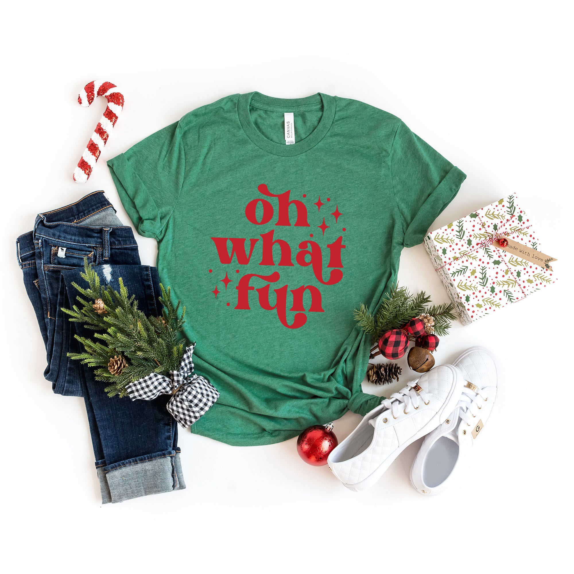 Whimsical Oh What Fun | Short Sleeve Graphic Tee