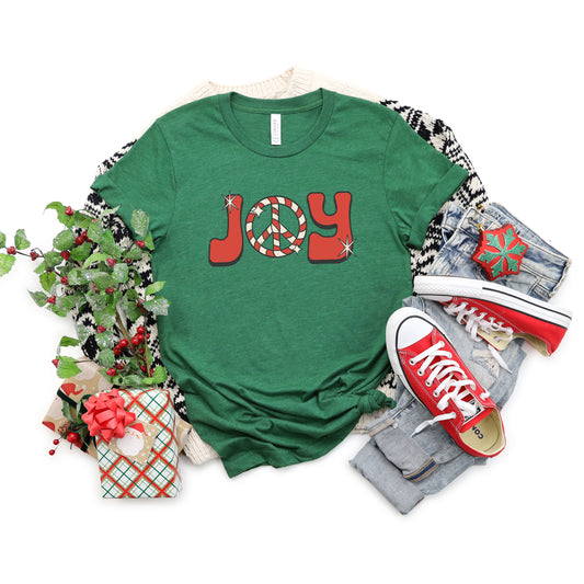 Joy Peace Sign | Short Sleeve Crew Neck