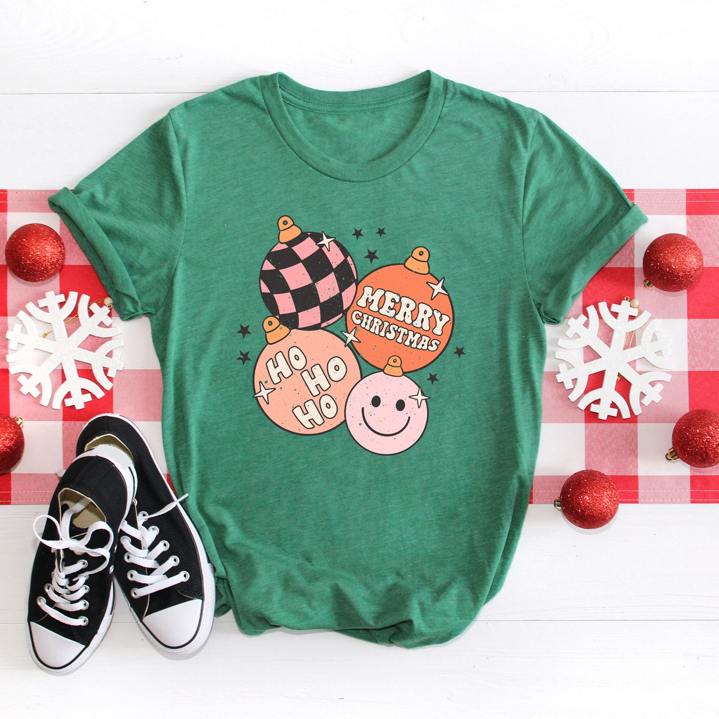 Retro Ornaments | Short Sleeve Crew Neck