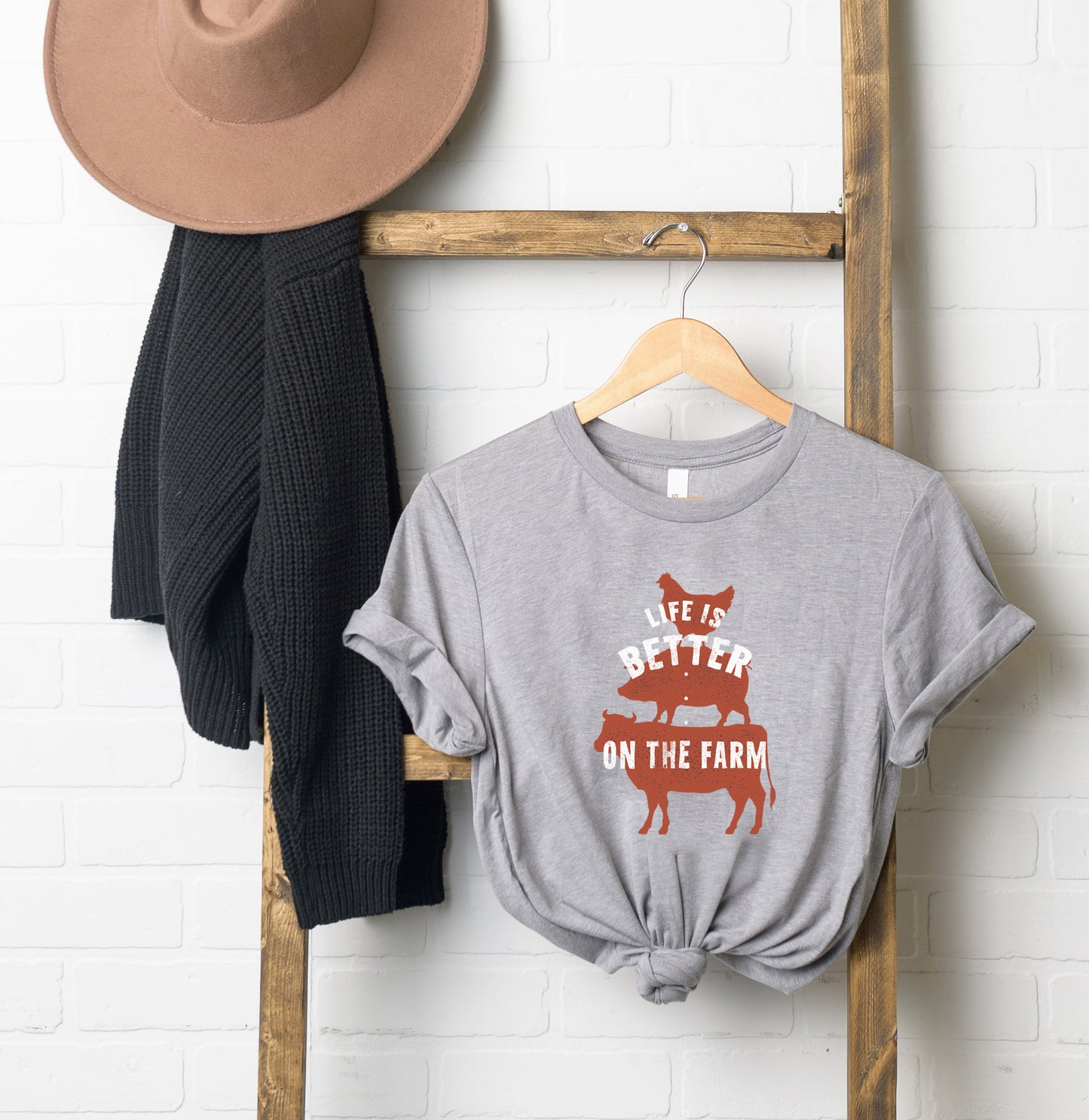 Life Is Better On The Farm Colorful | Short Sleeve Graphic Tee