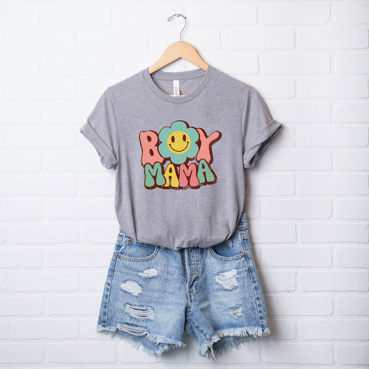 Boy Mama Flower | Short Sleeve Graphic Tee