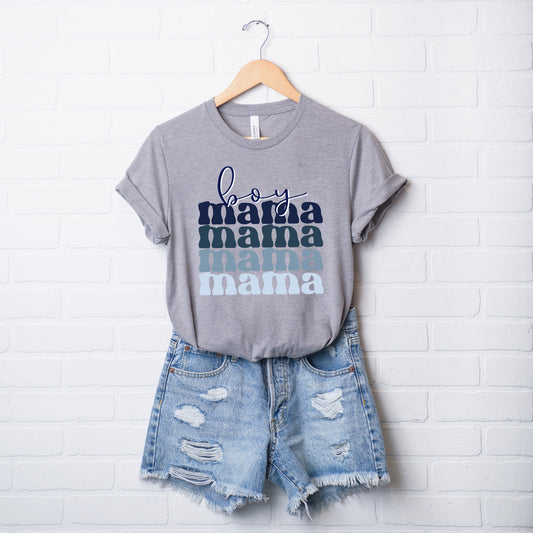 Boy Mama Stacked Colorful | Short Sleeve Graphic Tee