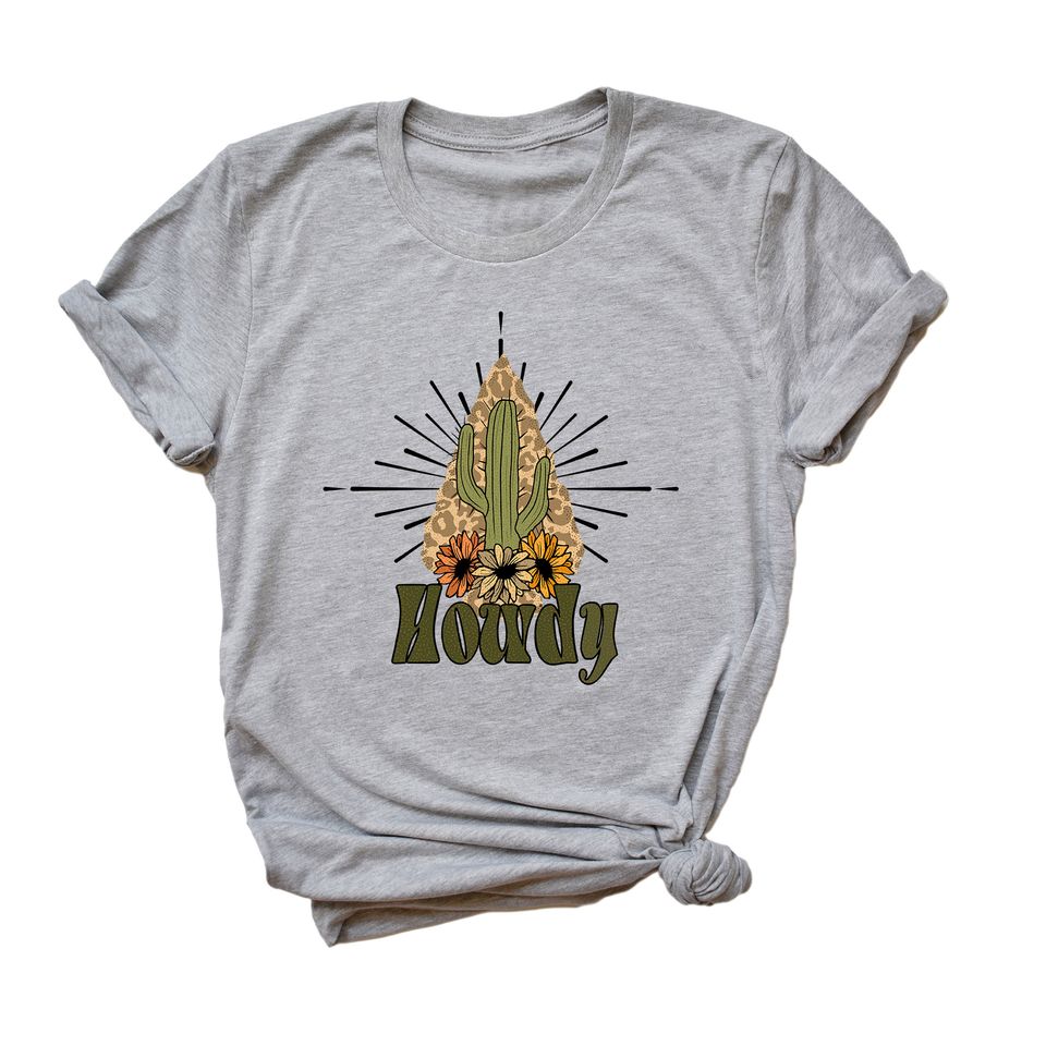 Boho Howdy Cactus | Short Sleeve Graphic Tee