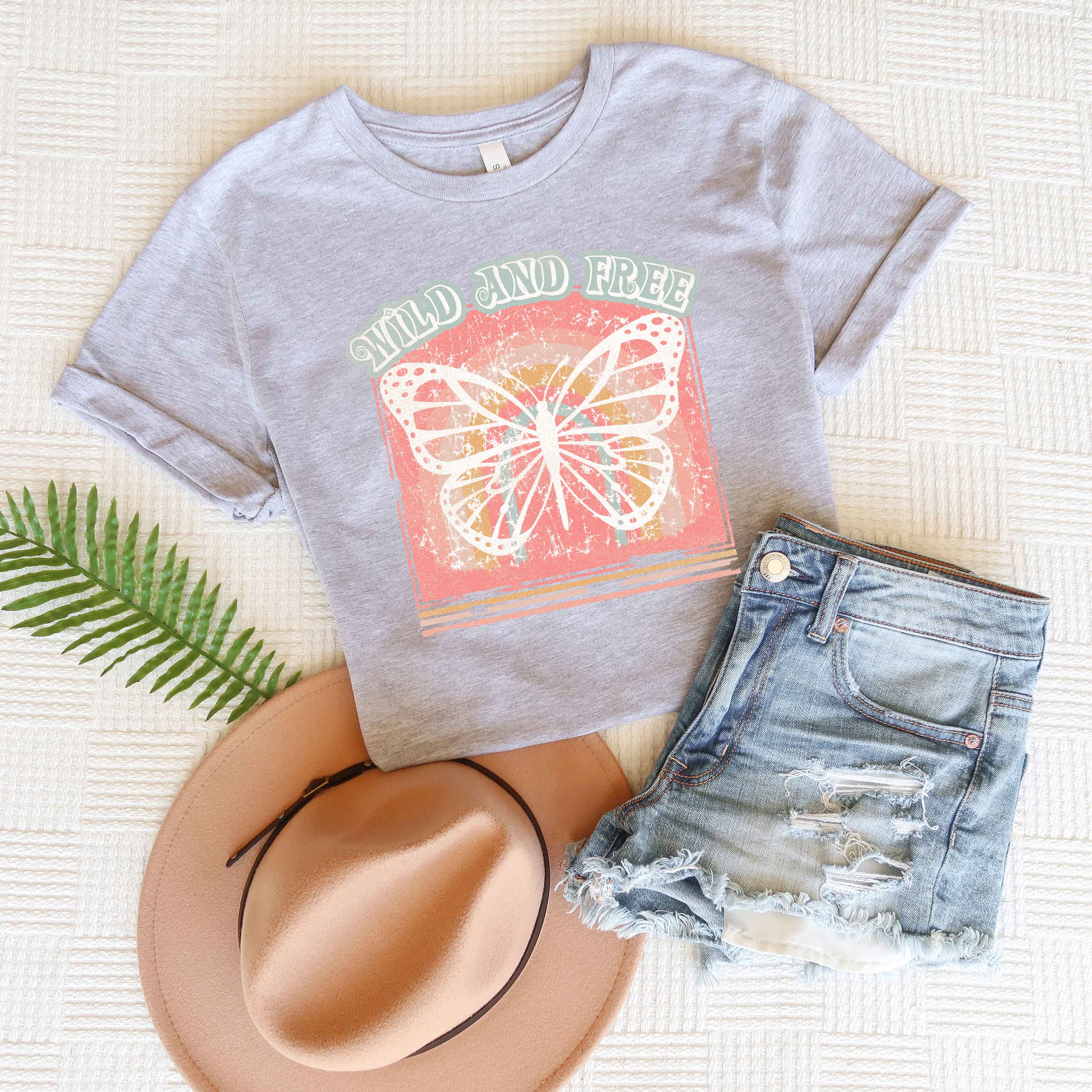 Wild And Free Butterfly | Short Sleeve Graphic Tee