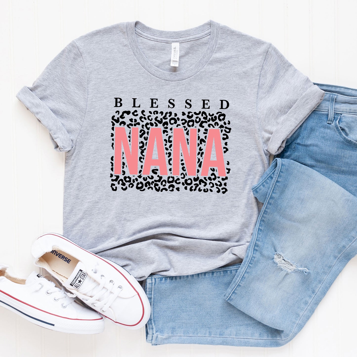 Blessed Nana Leopard | Short Sleeve Graphic Tee