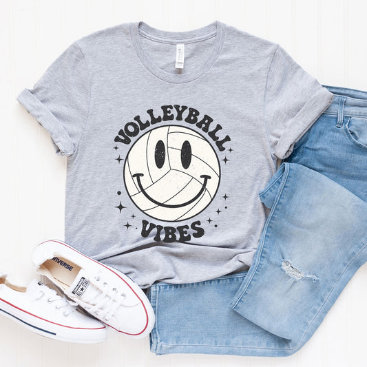 Vintage Volleyball Vibes White | Short Sleeve Graphic Tee