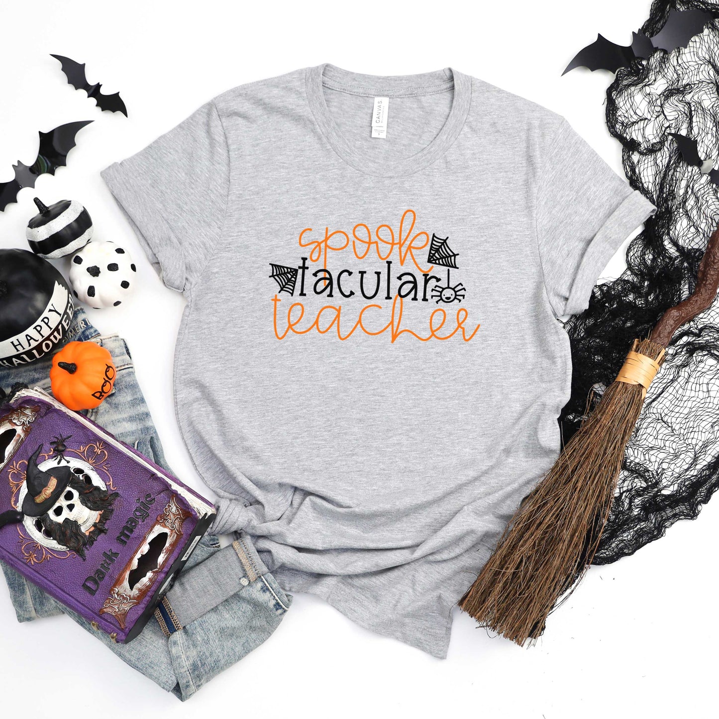 Spooktacular Teacher Halloween | Short Sleeve Graphic Tee | Halloween