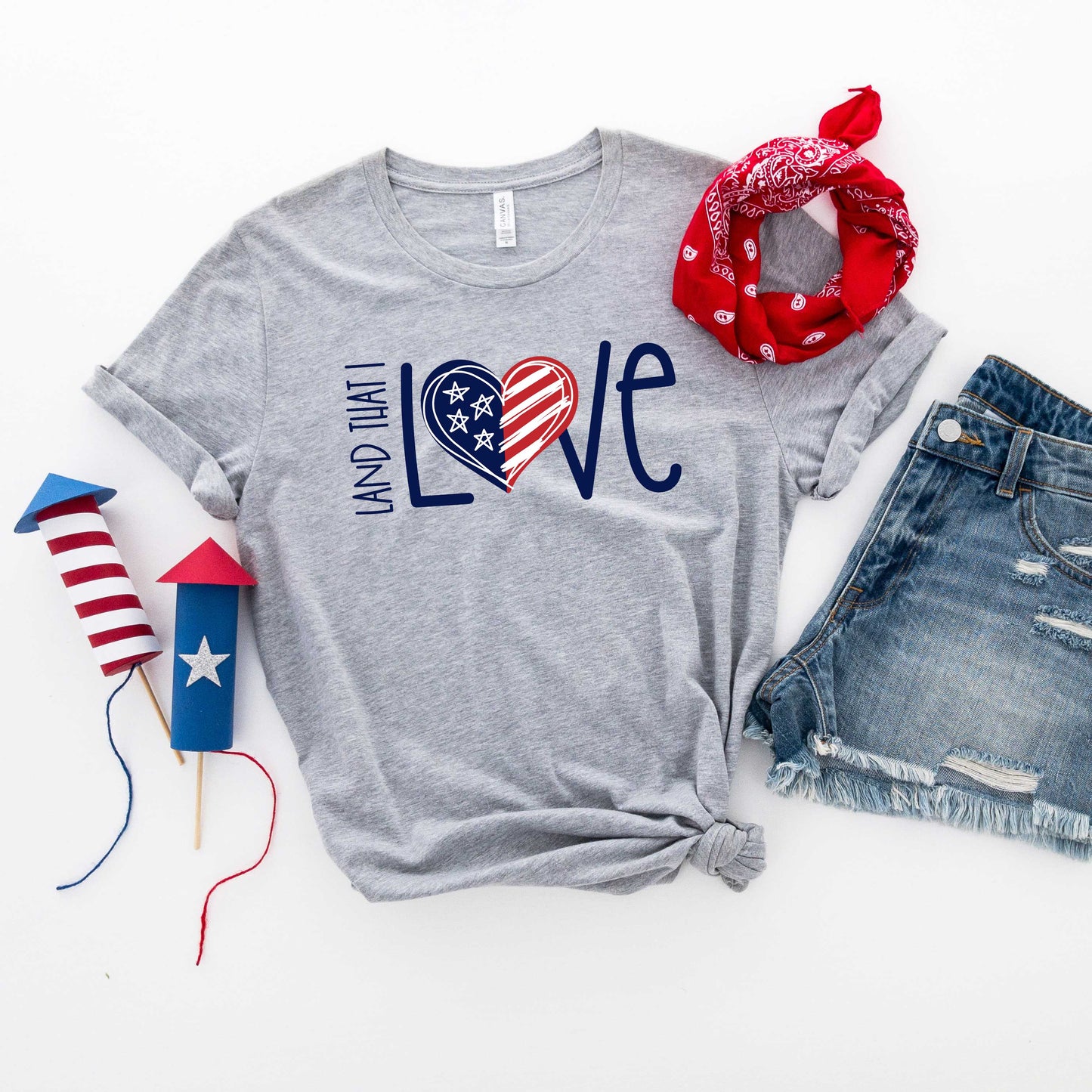 Land That I Love Heart | Short Sleeve Graphic Tee