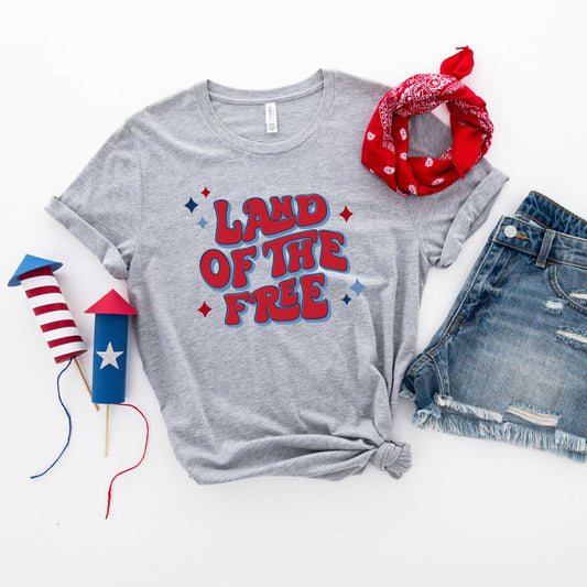 Land Of The Free Retro | Short Sleeve Graphic Tee