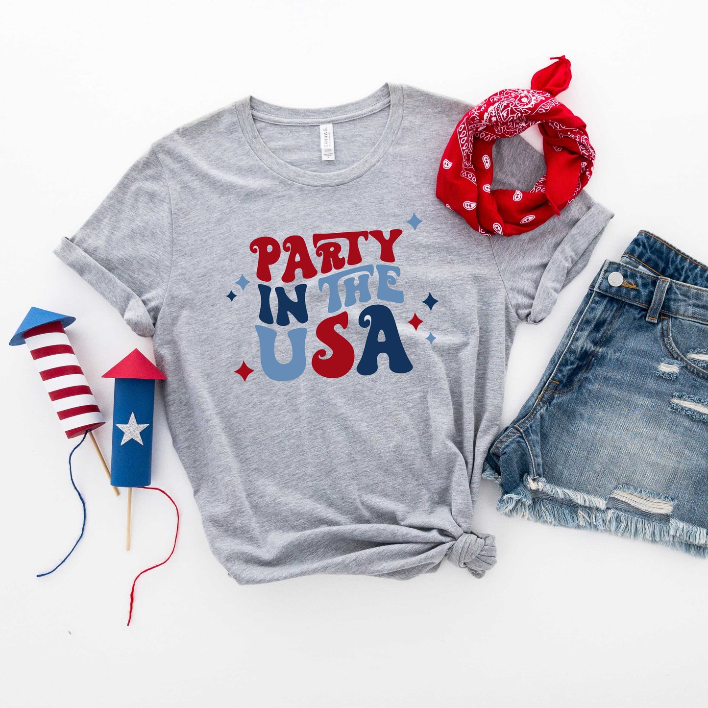 Party In The USA Retro | Short Sleeve Graphic Tee