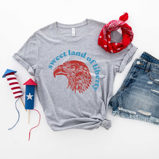 Sweet Land Of Liberty Eagle | Short Sleeve Graphic Tee