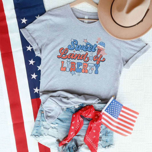 Retro Sweet Land Of Liberty | Short Sleeve Graphic Tee