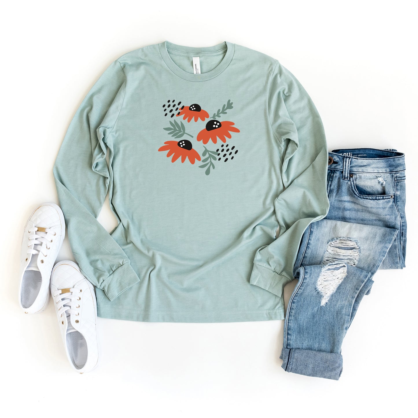Poppies And Ruscus | Long Sleeve Graphic Tee