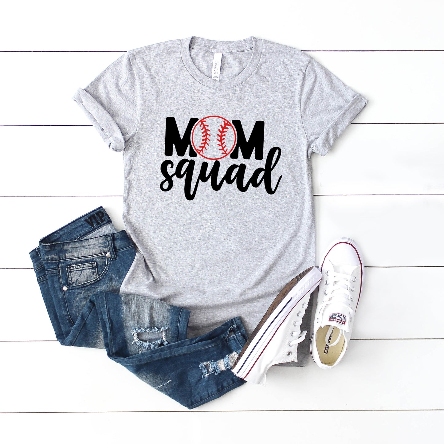 Mom Squad Baseball | Short Sleeve Graphic Tee