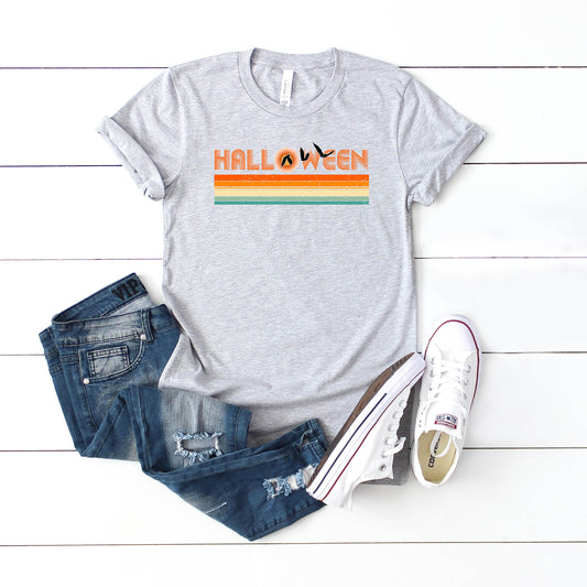 Retro Halloween Stripes | Short Sleeve Graphic Tee