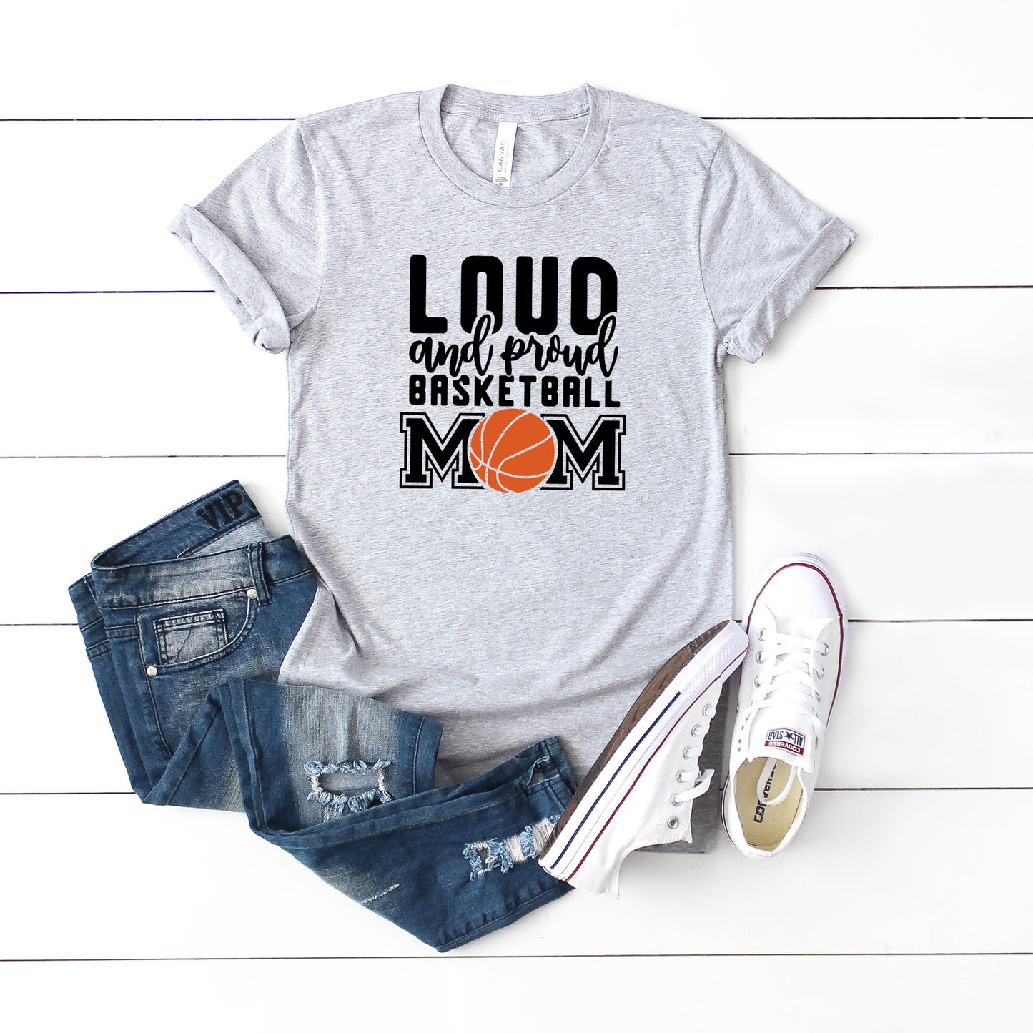 Loud And Proud Basketball Mom | Short Sleeve Graphic Tee