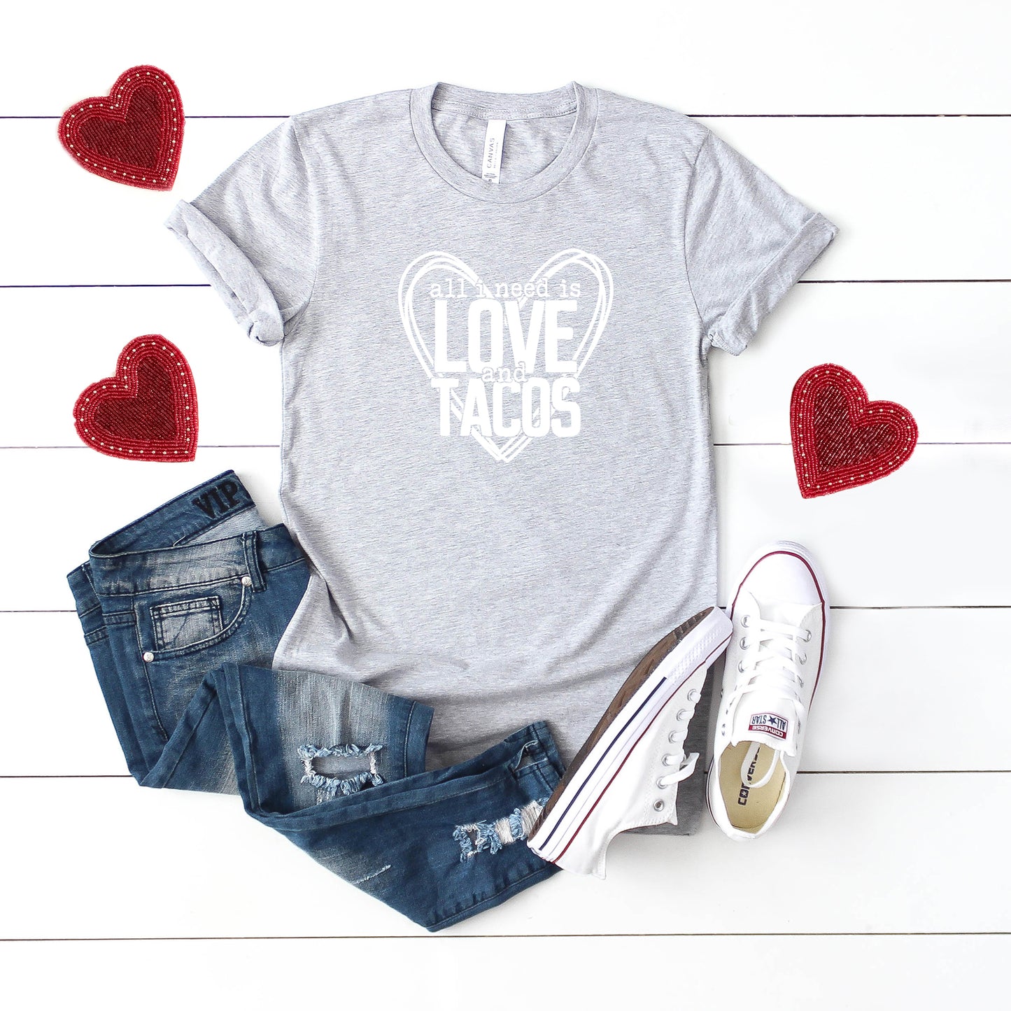 All You Need Is Love And Tacos | Short Sleeve Graphic Tee
