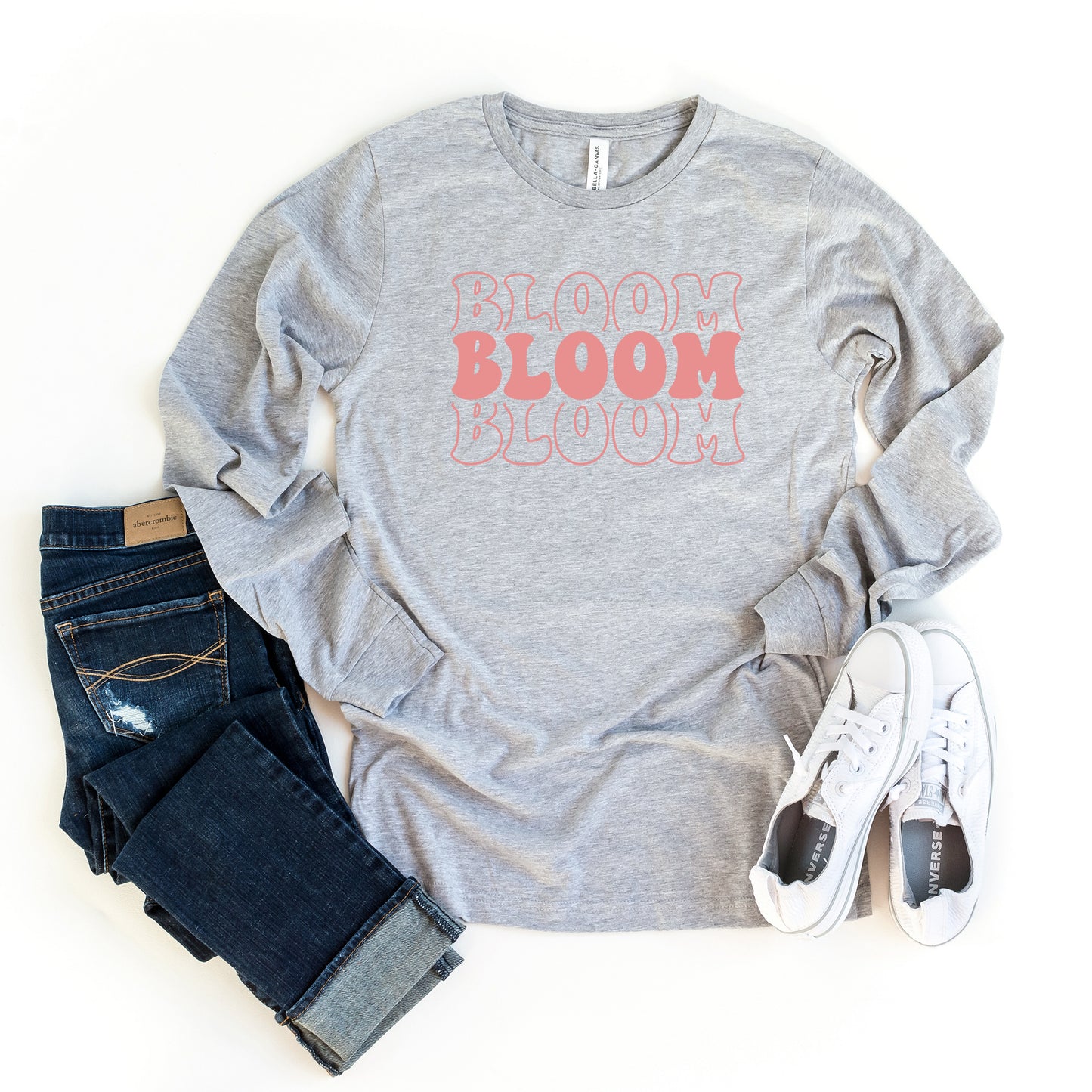 Bloom Stacked Colorful | Long Sleeve Graphic Tee
