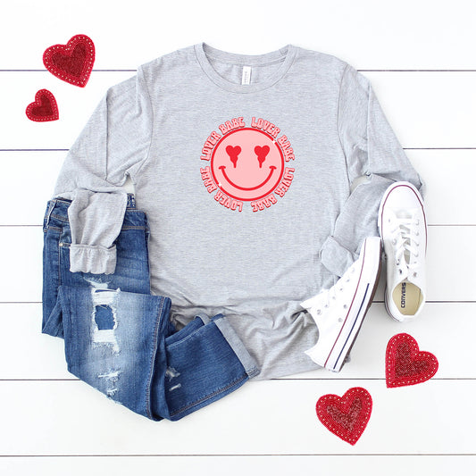 Lover Babe Smiley Face | Long Sleeve Graphic Tee