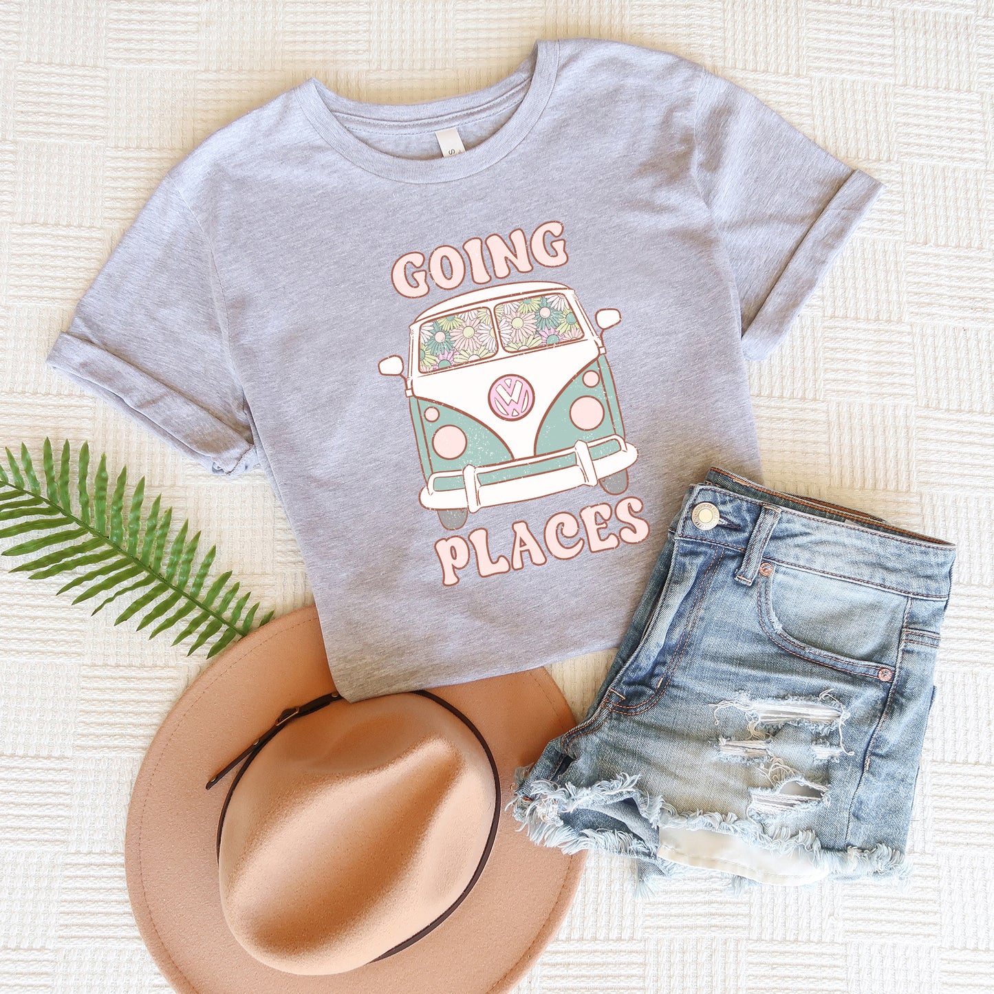 Going Places Van Colorful | Short Sleeve Graphic Tee