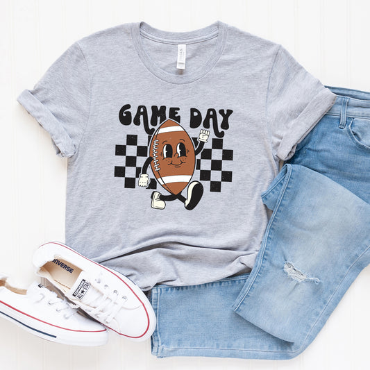 Football Game Day Checkered | Short Sleeve Graphic Tee