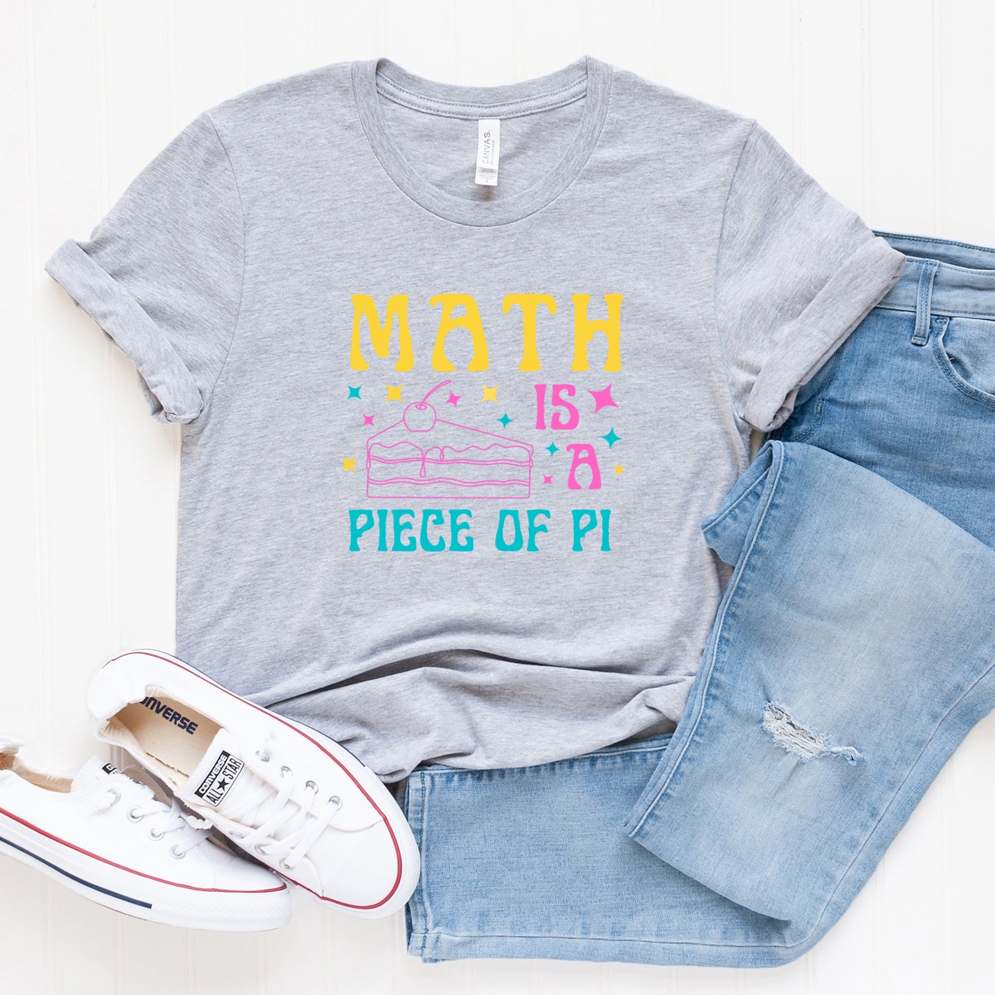 Math is A Piece of PI Colorful | Short Sleeve Graphic Tee