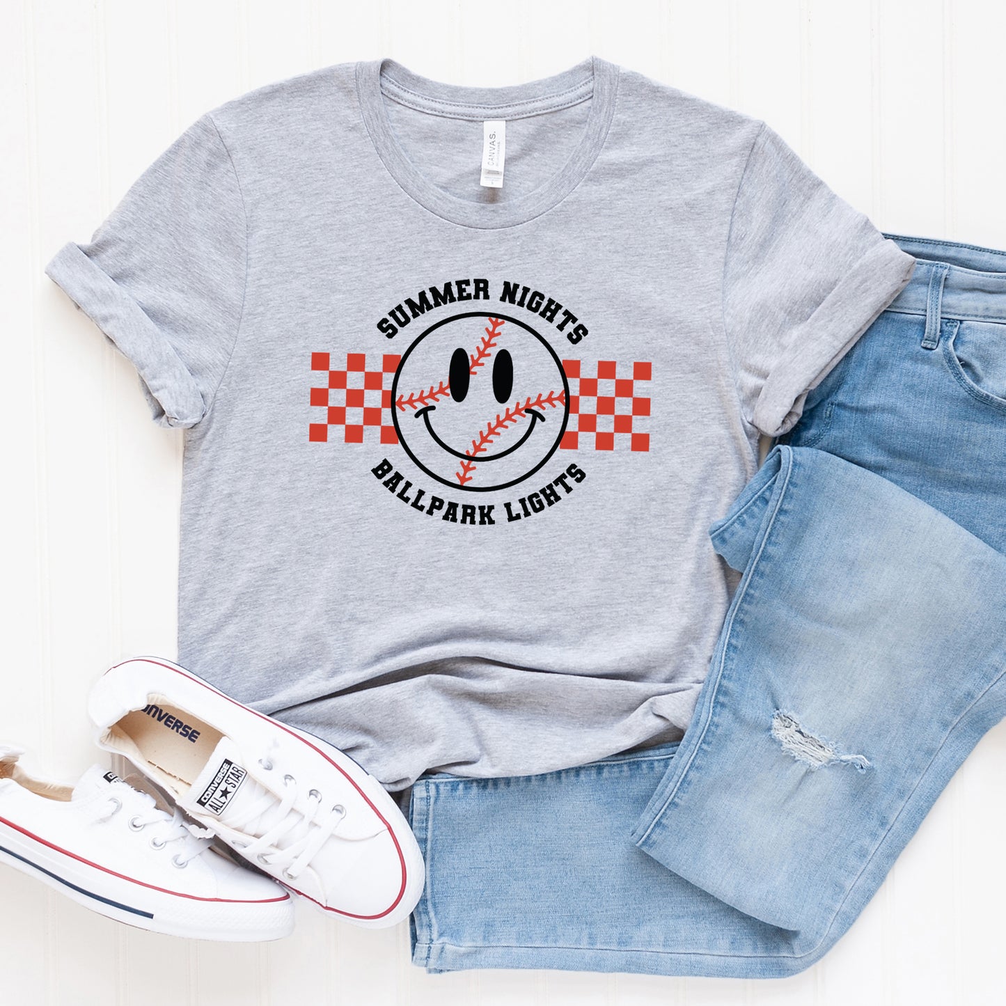 Checkered Summer Nights | Short Sleeve Graphic Tee