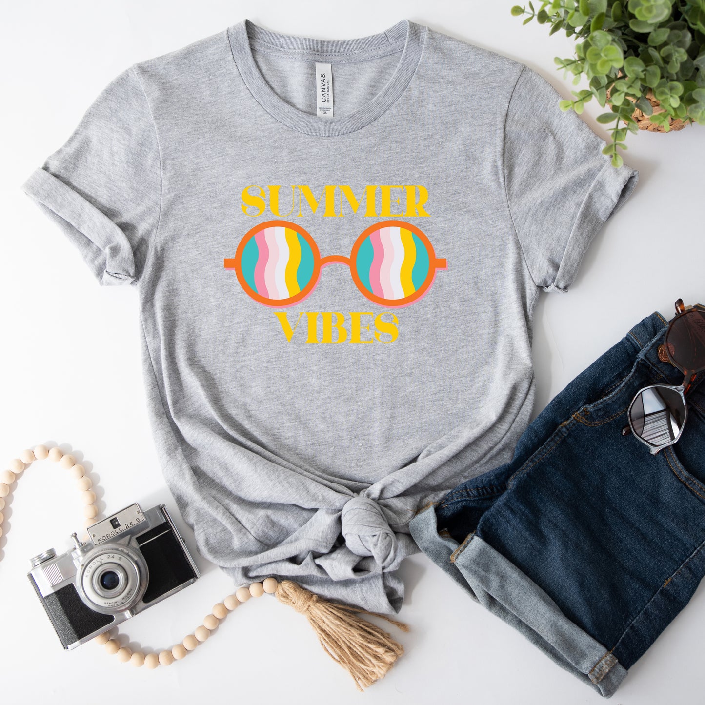 Summer Vibes Sunglasses | Short Sleeve Graphic Tee